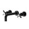 Kingston Brass KS8120BEX Two-Handle Wall Mount Bathroom Faucet, Matte Black KS8120BEX - alternate 1
